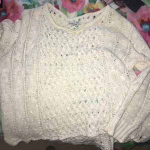 American eagle white sweater